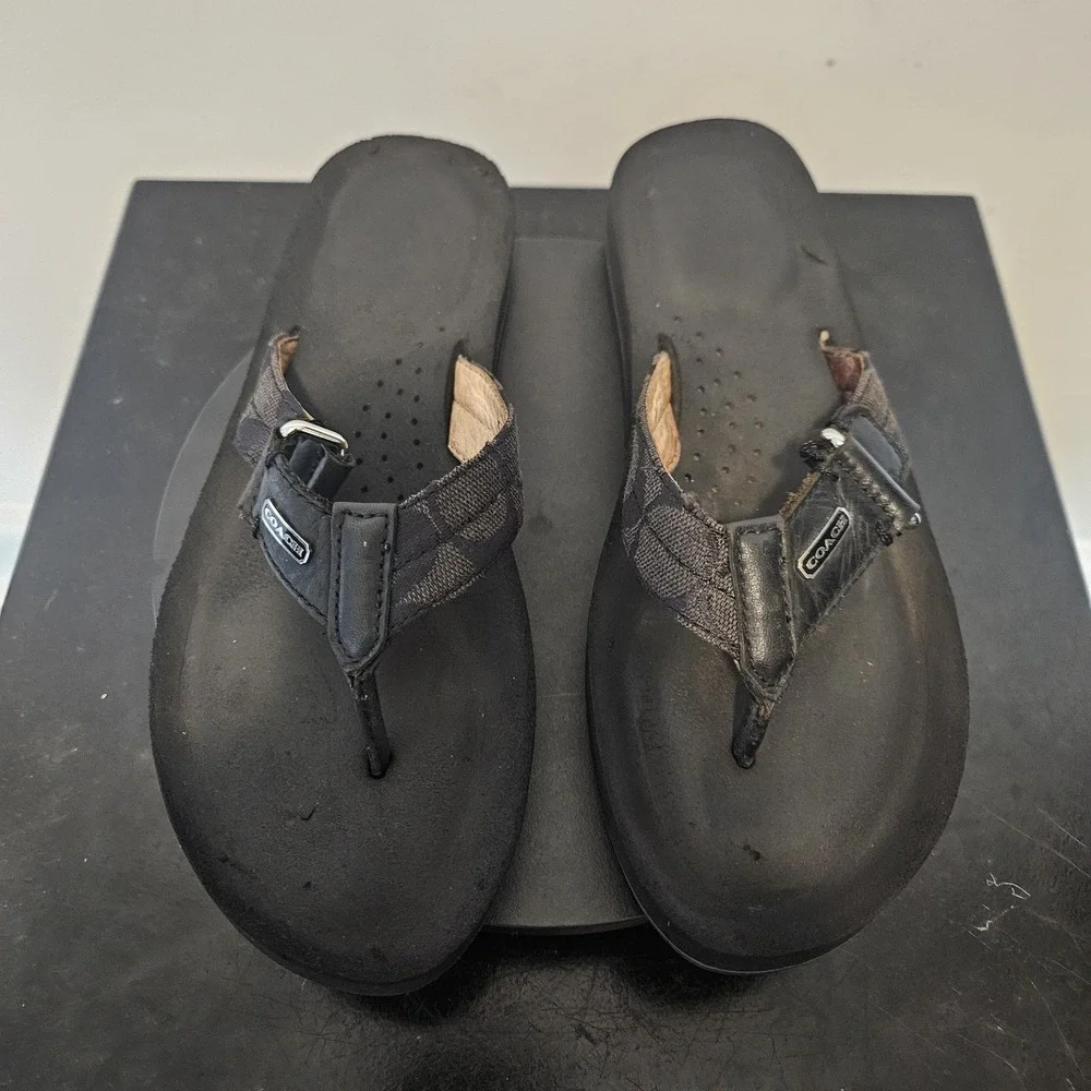 Coach Jada Flip Flops Sandals in Black Women's Size 7